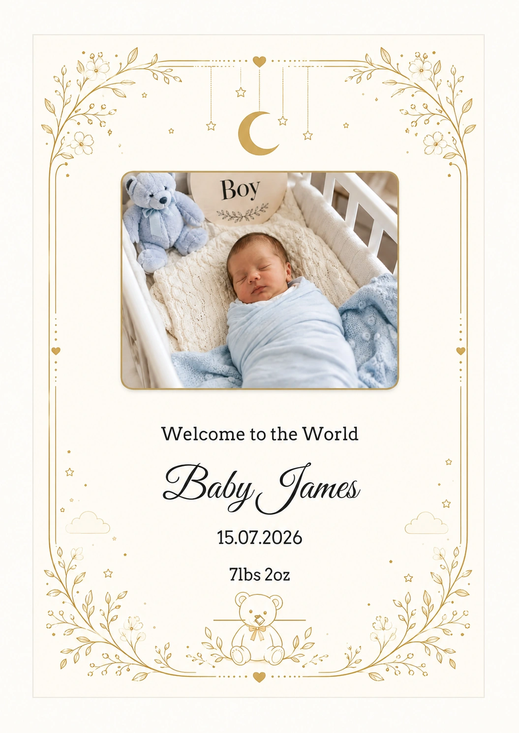 Baby and family memory book